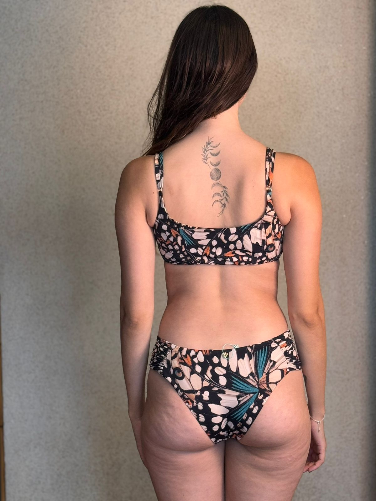 Biquíni Top V Metálico - Calcinha Confort com Lateral Franzida